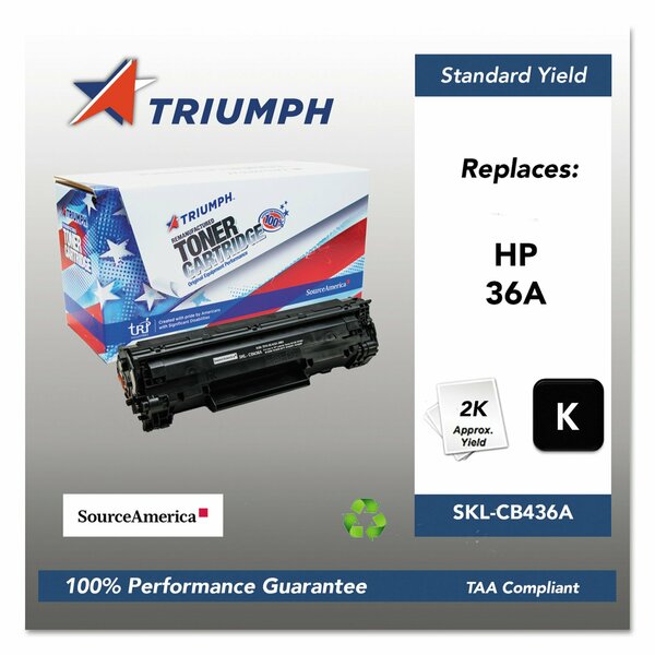 Triumph Remanufactured CB436A 36A Toner, 2,000 Page-Yield, Black 751000NSH0963 SKL-CB436A
